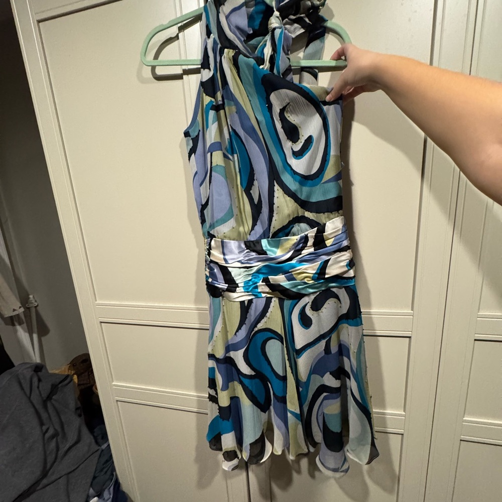 Multicolor Abstract Print Dress